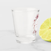 カスタムブルゴーニュダスティピンクフローラ60誕生日 ショットグラス (左)