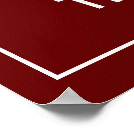 カスタムブルゴーニュ保ー赤落ち着きミーム壁ポスター ポスター (角)