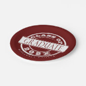 カスタムブルゴーニュ卒業 ペーパープレート (アングル)