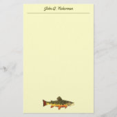 カスタムブルックトラウトフライ釣り釣り釣り釣り釣り釣り釣り釣り釣り釣り 便箋 (正面)