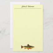 カスタムブルックトラウトフライ釣り釣り釣り釣り釣り釣り釣り釣り釣り釣り 便箋 (正面/裏面)