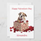 カスタムブルドッグインハートボックスバレンタイン シーズンカード (正面)