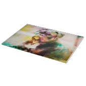 カスタムブルドッグ水絵画色 カッティングボード (角)