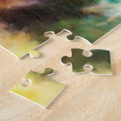 カスタムブルドッグ水絵画色 ジグソーパズル (側面)