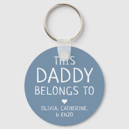 カスタムブルーこのパパは父の日に属する キーホルダー