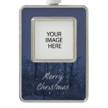 カスタムブルーのクリスマスオーナメント