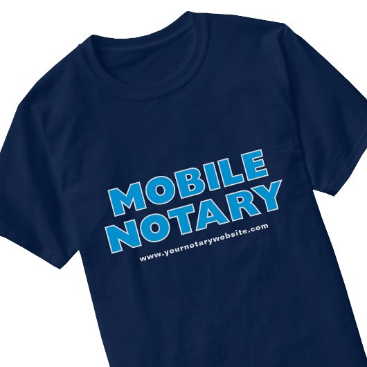 カスタムブルーのモバイル公証人ローンサイニングエージェント Tシャツ