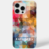 カスタムブルーイエローオレンジピンクパープルアートパターン Case-Mate iPhoneケース (裏面)