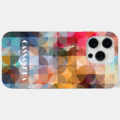 カスタムブルーイエローオレンジピンクパープルアートパターン Case-Mate iPhoneケース (裏面 (横))