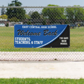 カスタムブルーウェルカム新学期バナー 横断幕 (インサイチュ)