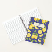 カスタムブルーウォーター色レモンパターン ノートブック (内部)