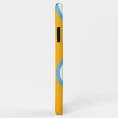 カスタムブルーオレンジピンクレッドレトロアートパターン Case-Mate iPhoneケース (裏面/右)