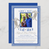 カスタムブルーカニシャックリハーサルディナー招待状 招待状 (正面/裏面)