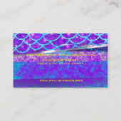 カスタムブルーカラフルマーメイド作成パーソナライズされた 名刺 (裏面)