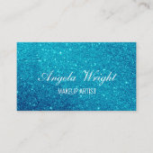 カスタムブルーグリッター名刺 名刺 (正面)