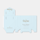 カスタムブルーゴールドクロスバプテスマありがとう フェイバーボックス (折り畳みなし)