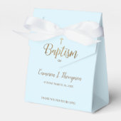 カスタムブルーゴールドクロスバプテスマありがとう フェイバーボックス (正面サイド)