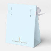 カスタムブルーゴールドクロスバプテスマありがとう フェイバーボックス (裏面サイド)
