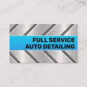 カスタムブルーシルバーメタルスチールカーサークールビス 名刺 (正面)