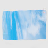 カスタムブルースカイホワイトクラウドエレガントテンプレート ゴルフタオル (横)