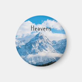 カスタムブルースカイ画像とHeavensテキスト名 マグネット