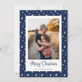 カスタムブルースターズ写真メリークリスマスカード シーズンカード (正面)
