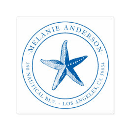 カスタムブルースタ航海のンフィッシュ名差出人住所 セルフインキングスタンプ