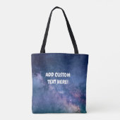 カスタムブルーソロリティナチュラルヘアブラックアート トートバッグ (裏面)