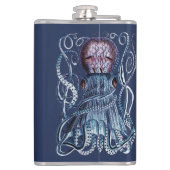 カスタムブルータコ海モダン軍海軍パープル フラスク (裏面)