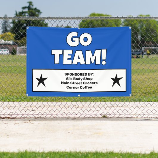 カスタムブルーチームバナー 横断幕 (インサイチュ)