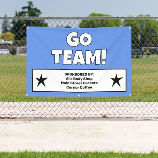 カスタムブルーチームバナー 横断幕 (インサイチュ)