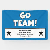 カスタムブルーチームバナー 横断幕 (横)