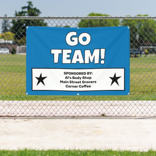 カスタムブルーチームバナー 横断幕 (インサイチュ)