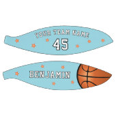 カスタムブルーチーム名数星 バスケットボール (パネル)