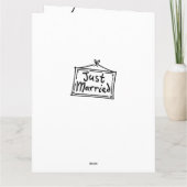 カスタムブルートラクタカントリー素朴バ結婚ンズ カード (裏面)