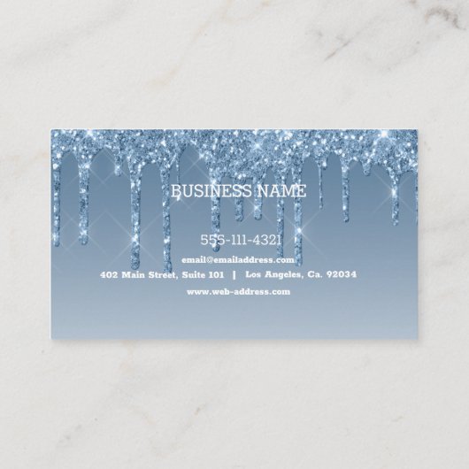 カスタムブルードリップグリッター 名刺 (裏面)