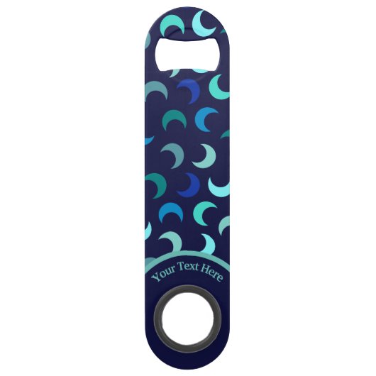 カスタムブルーニュームーンパターン スピード栓抜き (正面)