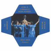 カスタムブルーハイスクール写真卒業 サッカーボール (フラット)