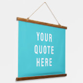 カスタムブルーバナーユパーソナライズされたーザ引用文ウォール 吊り下げ型タペストリー (傾斜あり)