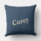 カスタムブルーバニラネーム装飾用クッション クッション (裏面)