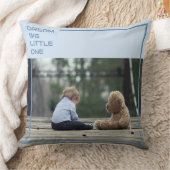 カスタムブルーピロー | 犬パーソナライズされたと子供 クッション (ブランケット)