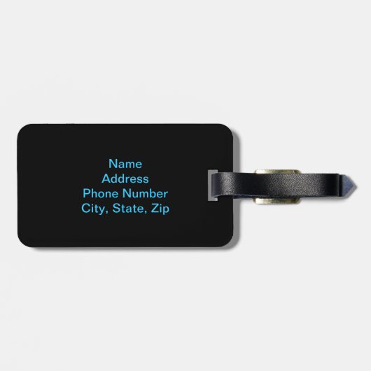 カスタムブルーピースエンジェルラゲージタグ ラゲッジタグ (裏面横)