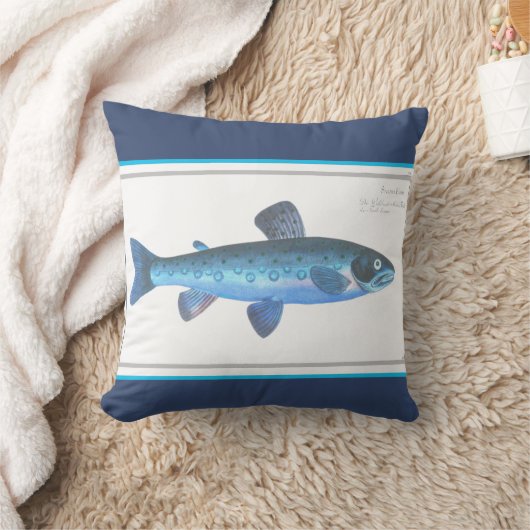 カスタムブルーフィッモダンク沿岸海軍ティール（緑がかった色） クッション (ブランケット)