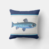 カスタムブルーフィッモダンク沿岸海軍ティール(緑がかった色) クッション (裏面)