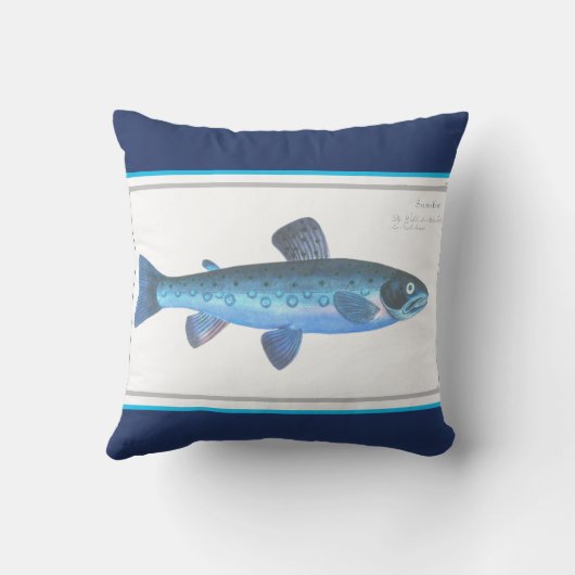 カスタムブルーフィッモダンク沿岸海軍ティール（緑がかった色） クッション (裏面)