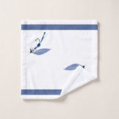 カスタムブルーフライ釣りフライ沿岸バスルーム バスタオルセット (ウォッシュタオル)