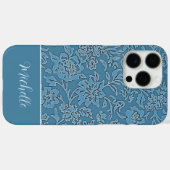 カスタムブルーフローラルiPhone/iPadケース Case-Mate iPhoneケース (裏面 (横))