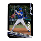 カスタムブルーベースボール選手 マグネット (縦)