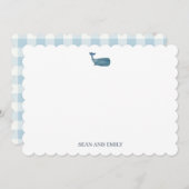 カスタムブルーホエールロ航海のゴ固定歯肉 サンキューカード (正面/裏面)