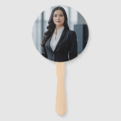 カスタムブルーホワイトロースクール卒業党 ハンドファン (裏面)